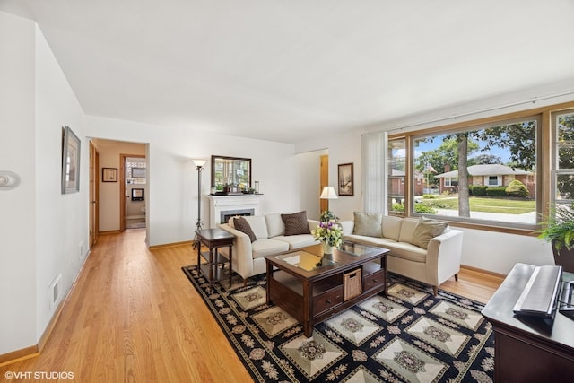1865 Sunnyside Ave, Westchester, IL 60154 - living area featuring light wood-style flooring and a fireplace