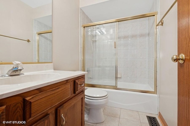 6919 Lexington Ct, Tinley Park, IL 60477 - full bathroom with vanity, tile patterned floors, and combined bath / shower with glass door