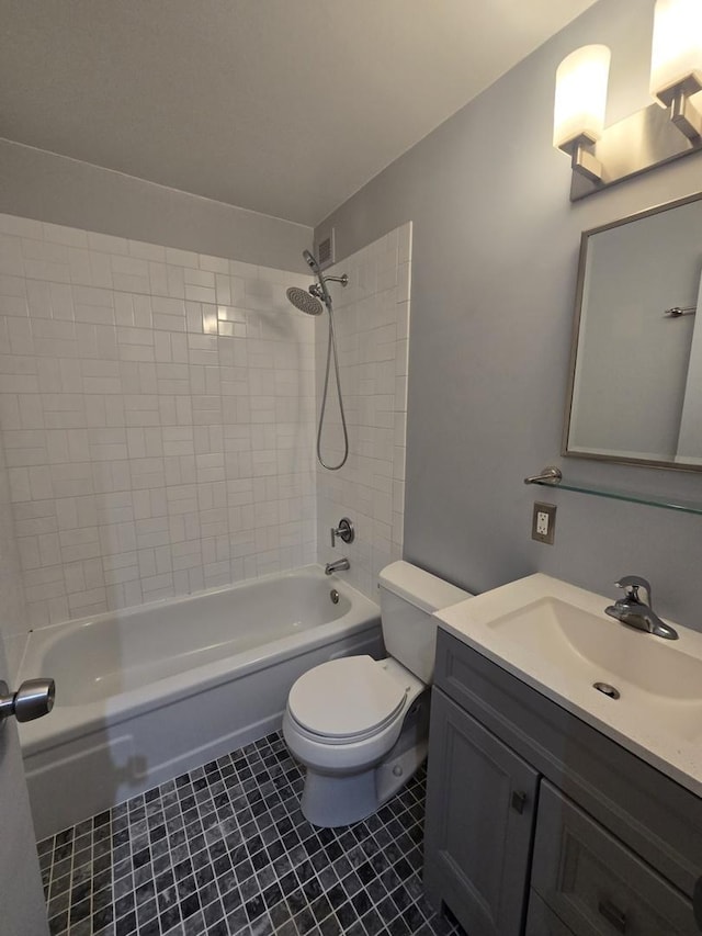 4343 N Clarendon Ave Unit 1301, Chicago, IL 60613 - bathroom with vanity, bathtub / shower combination, and tile patterned floors