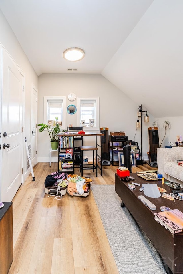 2244 S Sawyer Ave, Chicago, IL 60623 - home office featuring wood finished floors and vaulted ceiling