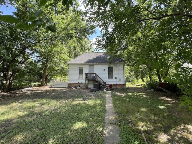 1644 E William St, Decatur, IL 62521 - back of property featuring a shingled roof