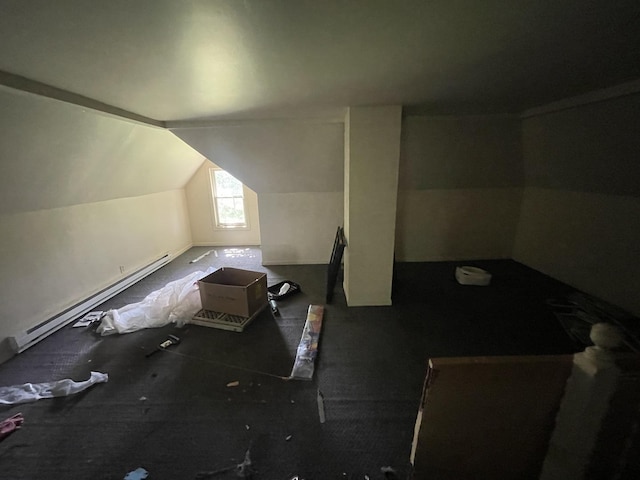 1644 E William St, Decatur, IL 62521 - bonus room with a baseboard radiator and vaulted ceiling