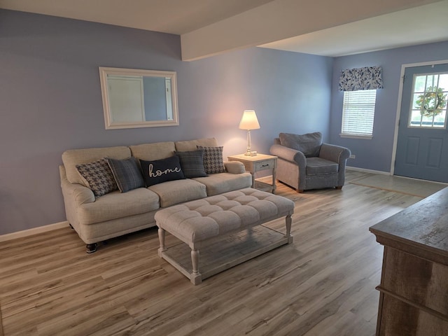 415 Andrea Ct, Harvard, IL 60033 - living area featuring baseboards and light wood-style flooring