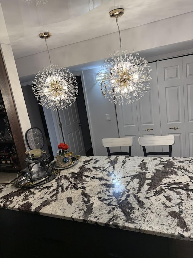 11A Kingery Quarter Unit 202, Willowbrook, IL 60527 - dining area with a chandelier