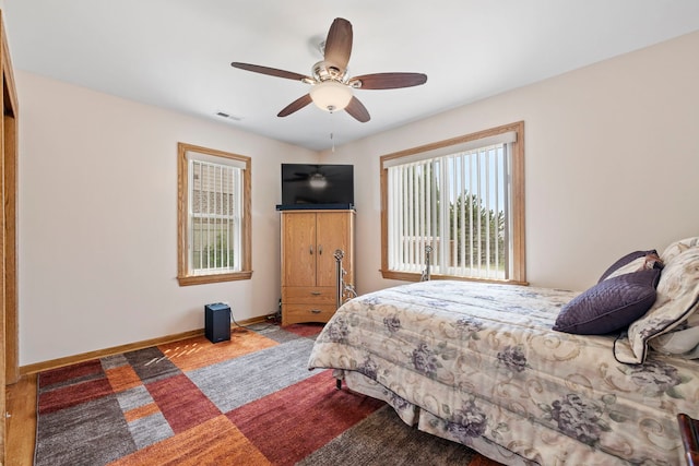 6759 W 91st St, Oak Lawn, IL 60453 - bedroom with multiple windows and ceiling fan
