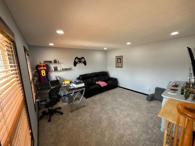 2952 Blue Oats Dr, Rockford, IL 61102 - carpeted home office with recessed lighting