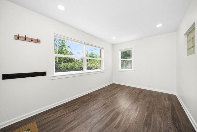 5145 Lee St, Skokie, IL 60077 - empty room featuring wood finished floors and recessed lighting