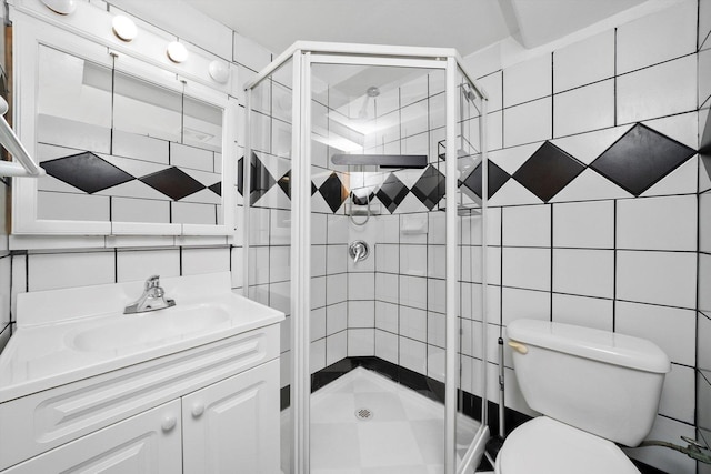 5145 Lee St, Skokie, IL 60077 - bathroom with vanity and a stall shower