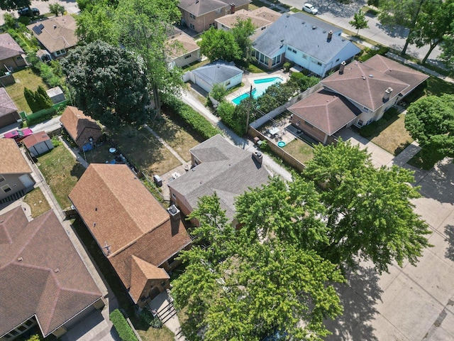 5145 Lee St, Skokie, IL 60077 - aerial perspective of suburban area with a pool