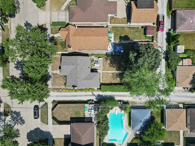 5145 Lee St, Skokie, IL 60077 - aerial view of property and surrounding area with a pool