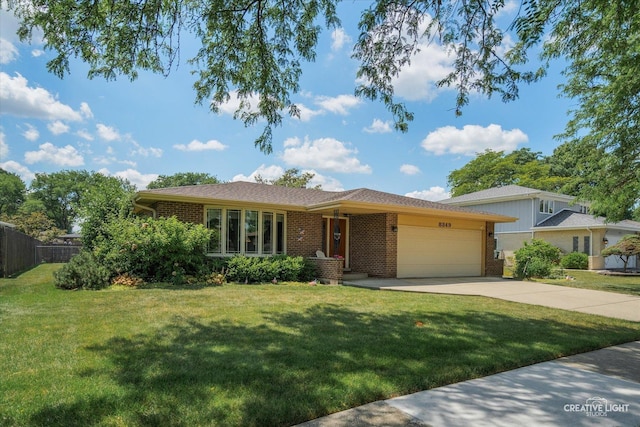 8349 Cristina Ave, Orland Park, IL 60462 - single story home with brick siding, an attached garage, and concrete driveway