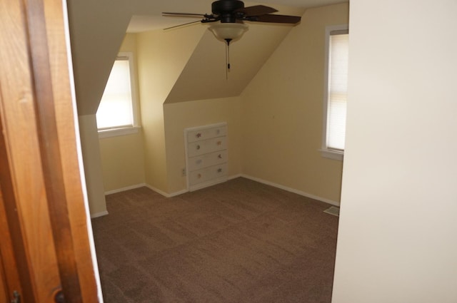 3325 Gilead Ave, Zion, IL 60099 - bonus room with a ceiling fan, carpet, and lofted ceiling