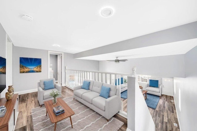 396 E Kensington Ave, Chicago, IL 60628 - living room featuring a ceiling fan and wood finished floors