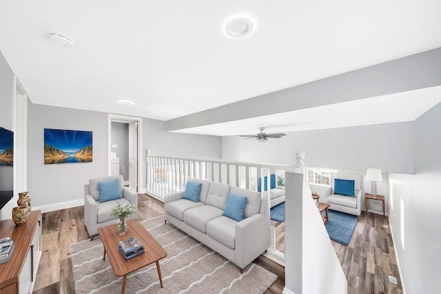 396 E Kensington Ave, Chicago, IL 60628 - living room featuring a ceiling fan and wood finished floors