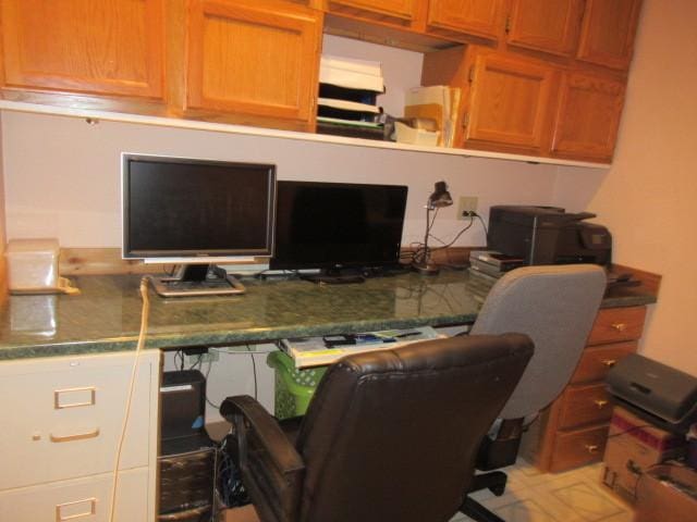 6897 Galena Rd, Bristol, IL 60512 - office area featuring tile patterned floors