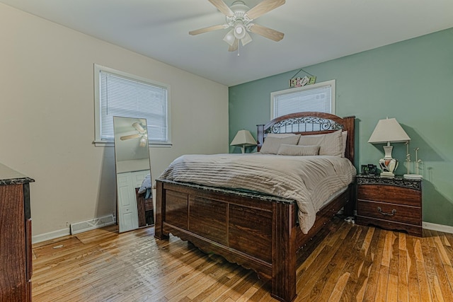 374 Heine Ave, Elgin, IL 60123 - bedroom with hardwood / wood-style flooring and ceiling fan