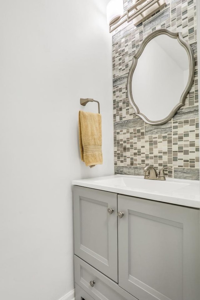 1379 Clavey Ln, Gurnee, IL 60031 - bathroom with vanity and backsplash