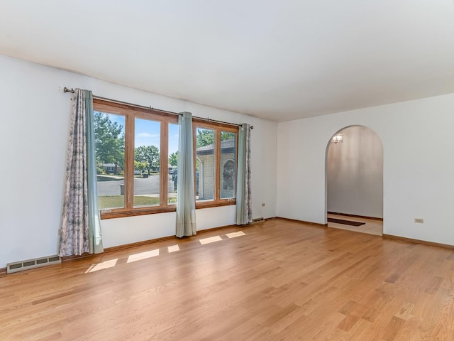 8564 Cherry Stone Pl, Tinley Park, IL 60487 - empty room featuring arched walkways and light wood-style floors