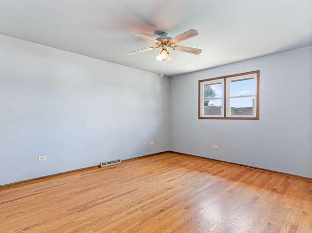 8564 Cherry Stone Pl, Tinley Park, IL 60487 - spare room featuring ceiling fan and light wood-type flooring