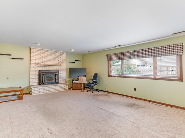 8564 Cherry Stone Pl, Tinley Park, IL 60487 - living room with carpet floors and a fireplace