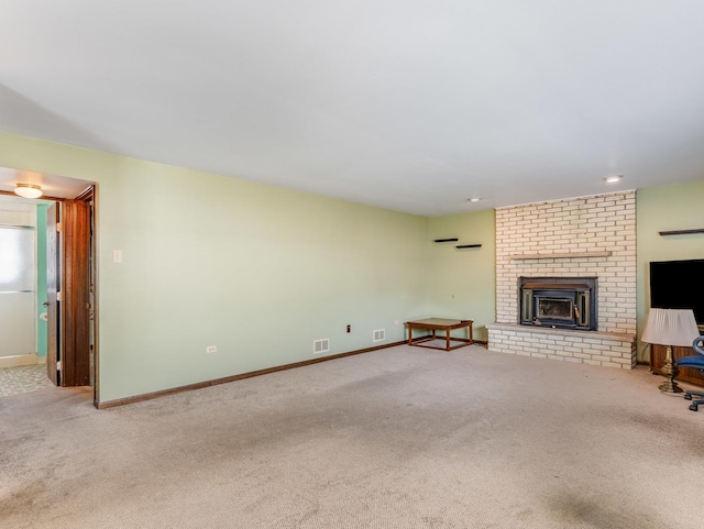 8564 Cherry Stone Pl, Tinley Park, IL 60487 - unfurnished living room with carpet and a fireplace