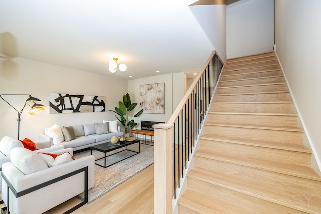 2715 Reese Ave, Evanston, IL 60201 - living area featuring stairs and wood finished floors
