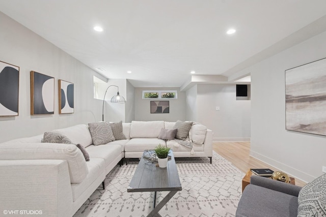 2715 Reese Ave, Evanston, IL 60201 - living area featuring light wood-type flooring and recessed lighting