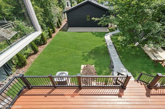 2715 Reese Ave, Evanston, IL 60201 - wooden deck with a yard