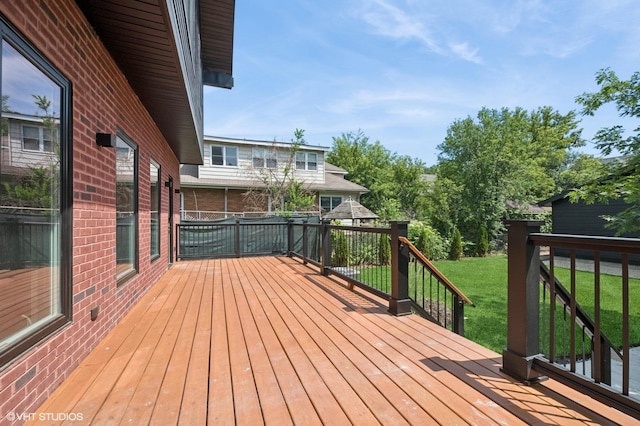 2715 Reese Ave, Evanston, IL 60201 - wooden terrace featuring a yard