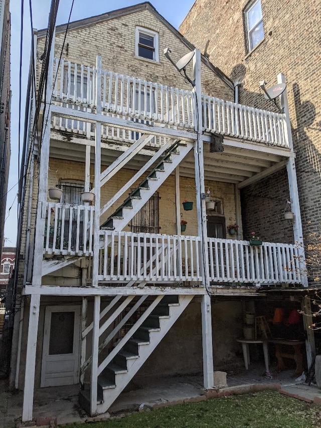 1817 S Ashland Ave, Chicago, IL 60608 - back of property with stairs and brick siding