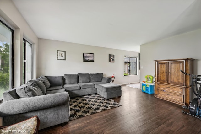 1340 Kingsbury Dr Unit 2, Hanover Park, IL 60133 - living room featuring dark wood-style flooring