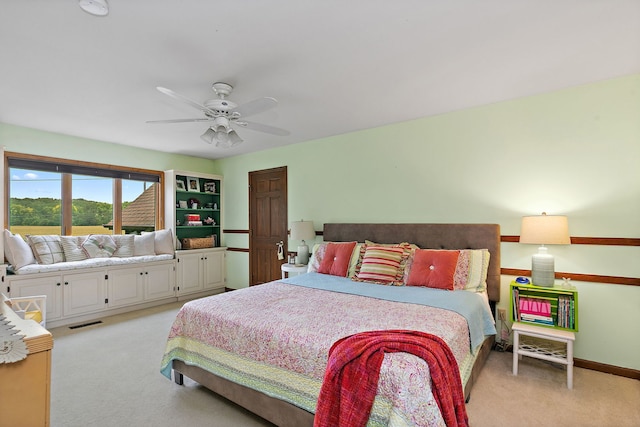 1606 Gregden Shores Dr, Sterling, IL 61081 - bedroom featuring light carpet and ceiling fan