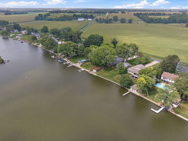 1606 Gregden Shores Dr, Sterling, IL 61081 - aerial view of property and surrounding area with a nearby body of water and rural landscape