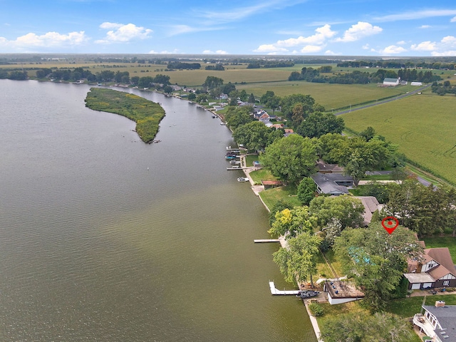 1606 Gregden Shores Dr, Sterling, IL 61081 - view of property location with a large body of water and rural landscape