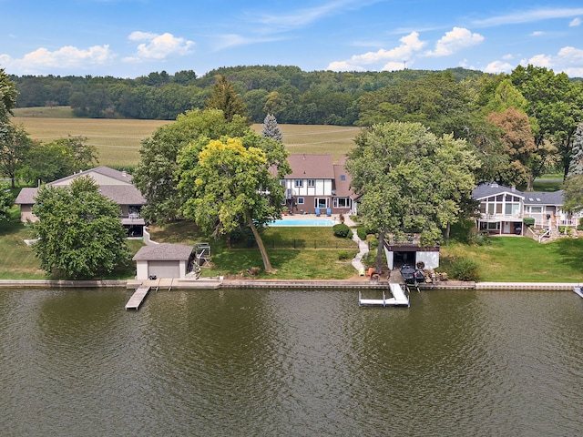 1606 Gregden Shores Dr, Sterling, IL 61081 - view of subject property with a large body of water