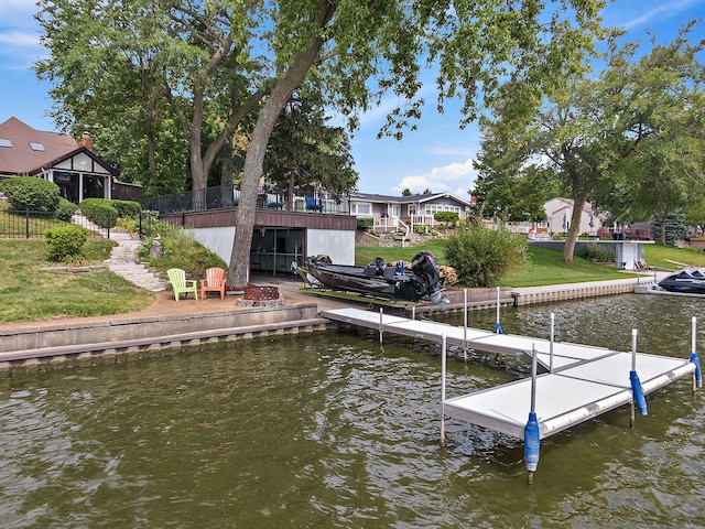 1606 Gregden Shores Dr, Sterling, IL 61081 - dock area with a water view
