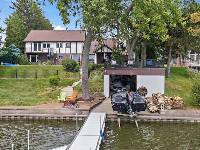 1606 Gregden Shores Dr, Sterling, IL 61081 - dock area with a water view