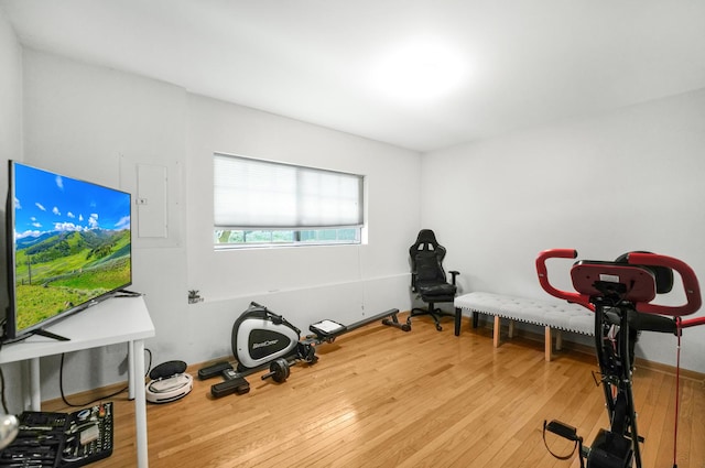 186 Willow Blvd, Willow Springs, IL 60480 - workout room with wood-type flooring