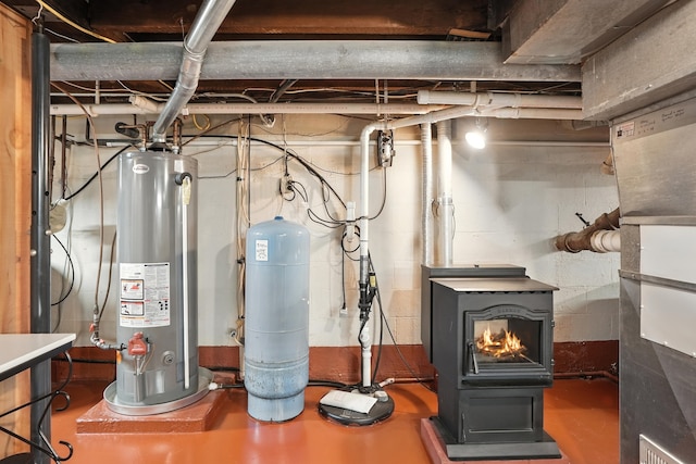 28457 S Yates Ave, Beecher, IL 60401 - utility room featuring gas water heater