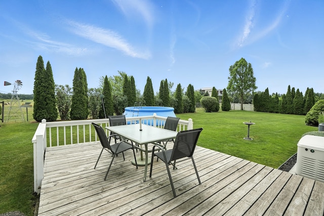28457 S Yates Ave, Beecher, IL 60401 - wooden terrace featuring outdoor dining space