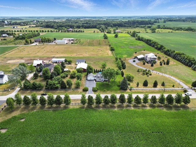 28457 S Yates Ave, Beecher, IL 60401 - aerial view of property and surrounding area featuring rural landscape and large plots for crops