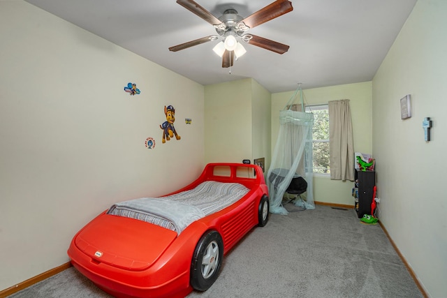 5505 Salma St, Plainfield, IL 60586 - carpeted bedroom featuring baseboards and ceiling fan