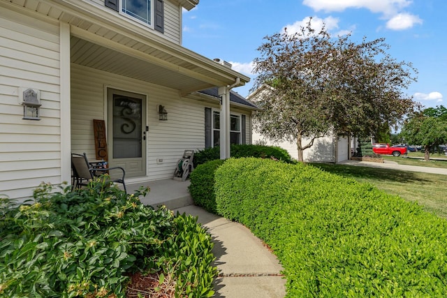 5505 Salma St, Plainfield, IL 60586 - doorway to property with a porch
