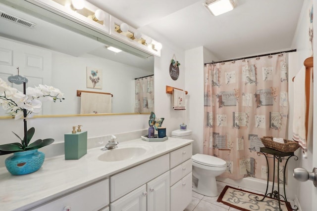 9997 W Paddock Ave, Beach Park, IL 60087 - full bath with tile patterned floors, vanity, and a shower with shower curtain