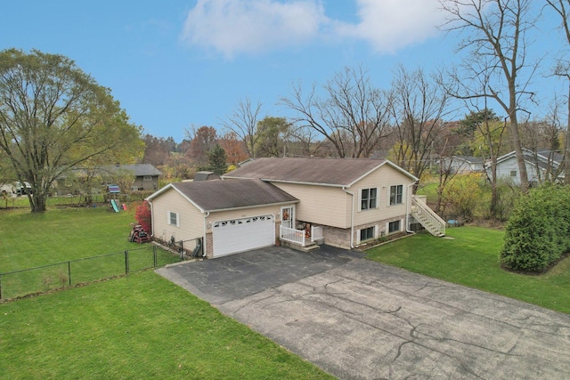 9997 W Paddock Ave, Beach Park, IL 60087 - view of front of property with asphalt driveway, a garage, and stairs