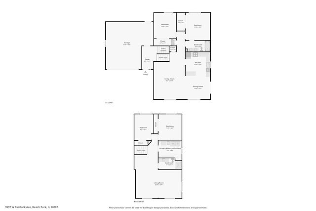 9997 W Paddock Ave, Beach Park, IL 60087 - view of floor plan / room layout