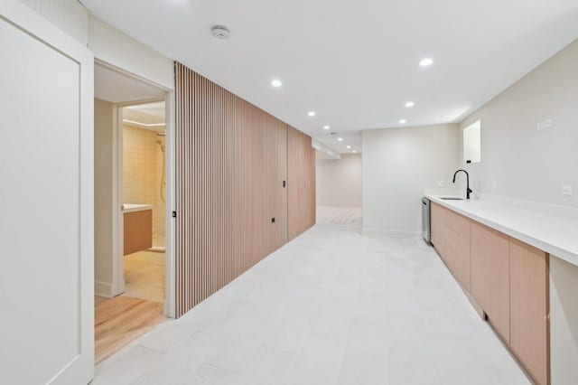 7930 S Kenwood Ave, Chicago, IL 60619 - bar with recessed lighting and stainless steel dishwasher