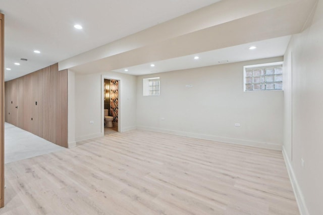7930 S Kenwood Ave, Chicago, IL 60619 - below grade area featuring recessed lighting and light wood-style floors