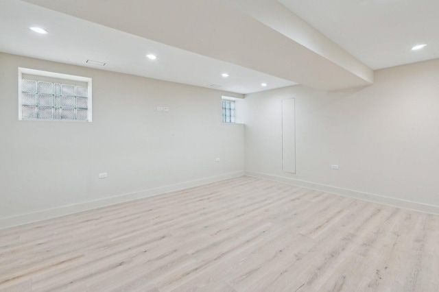 7930 S Kenwood Ave, Chicago, IL 60619 - basement featuring recessed lighting and light wood-style floors