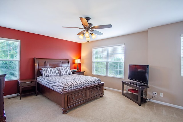 1670 Windward Dr, Pingree Grove, IL 60140 - bedroom with light colored carpet and ceiling fan